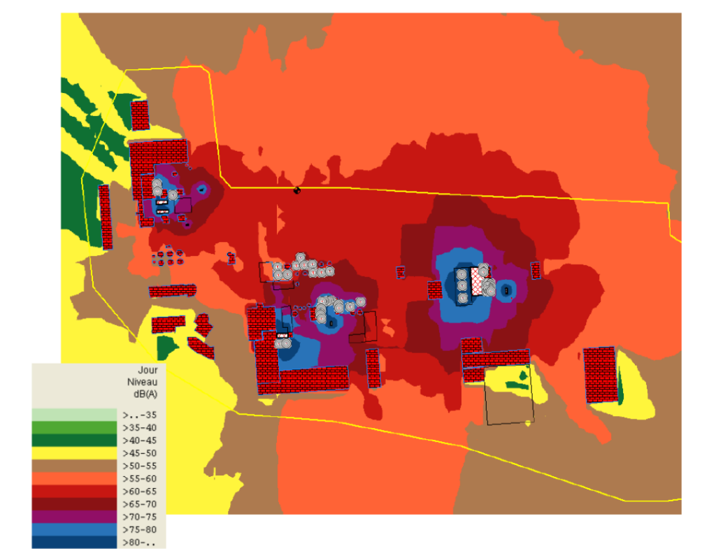 Cartographie acoustique pôle de déchets Cartographie acoustique pôle de déchets